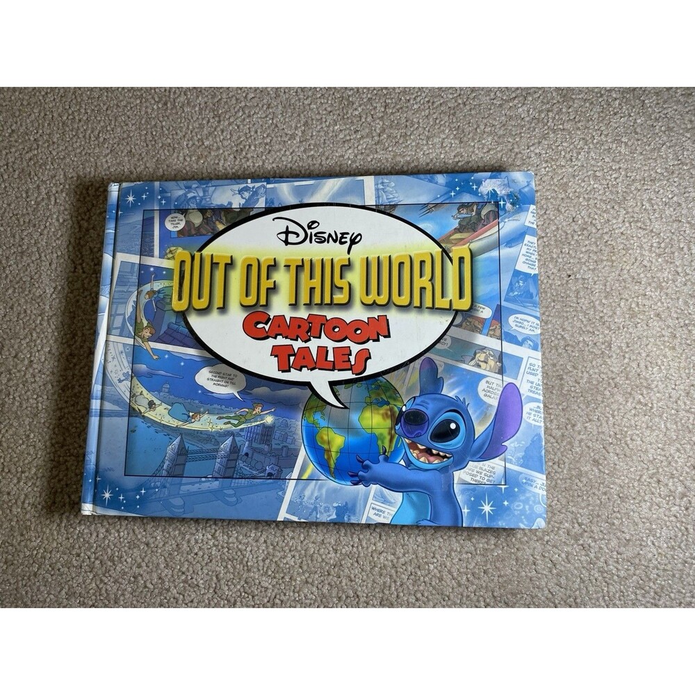 2005 Disney Out of This World Cartoon Tales Hardcover Storybook Stitch Peter Pan